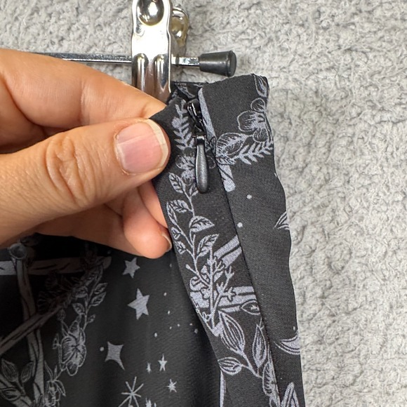 KILLSTAR‎ Skirt Womens S Black Luella Bias Midi Celestial Pentagram Goth Witchy - Picture 5 of 11